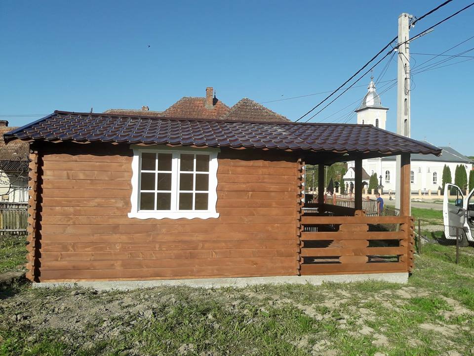 Kerti házak Gerezbe rakott faház 4x4 + terasz